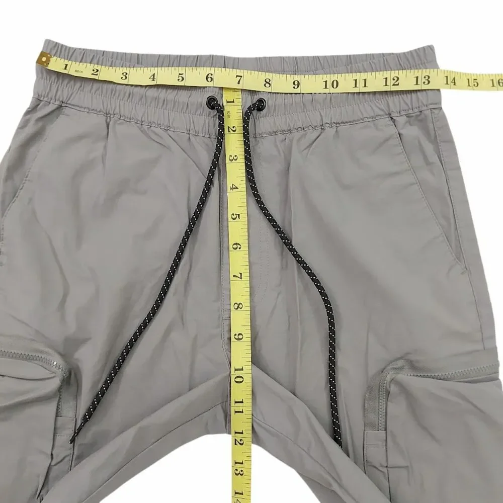 Pacsun Cargo Jogger Pants Mens XS Gray Slim Lightweight Casual Outdoor Hiking